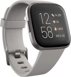 Fitbit Versa 2 Health & Fitness Tracker Smartwatch Heart Rate Monitor Mist Grey - Picture 1 of 8