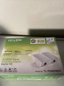 TP-Link AV500 Nano Powerline Adapter Starter Kit TL-PA4010KIT - weiß (Box E) - Bild 1 von 12