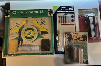 Acessórios de golfe vintage kit de cuidados com tacos suporte para cartão de pontuação Ball-n-Tee Caddy - Imagem 1 de 4