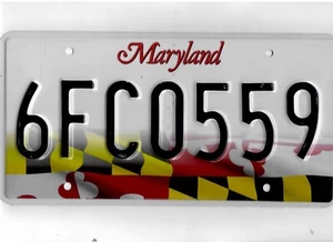 MARYLAND passenger license plate "6FC0559" - Picture 1 of 1