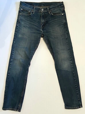 Pantalones de mezclilla elásticos azules pierna recta calce ajustado Levis 513 para hombre medidos 30x29 Foto 1 de 4