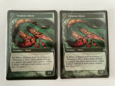 MTG 2X FOIL FUTURE SIGHT VRULENT SLIVER NM- MAGIC THE GATHERING ENGLISH GREEN  - Image 1 of 4