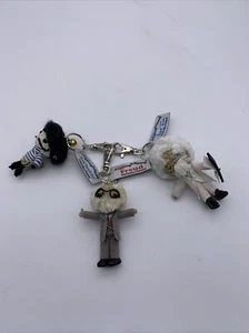 Kamibashi Original String Doll Gang Lot of 3 Keychain-Mark Twain-Freud-french Gy - Picture 1 of 5