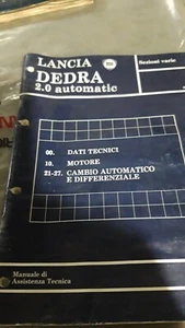 Manuale Officina dati tecnici Originale LANCIA DEDRA AUTOMATIC - Foto 1 di 5