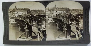 WW1 "VEDUTA DEL FAMOSO PONTE SULLA MARNA" KEYSTONE STEREOVIEW V18715 - Foto 1 di 3
