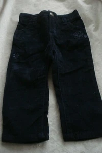 Mädchen marineblau Cordhose Blume Akzent Größe 12-18 Monate - Bild 1 von 2