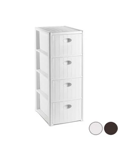 Schubladenwagen Rollwagen Schubladenschrank Schrank Badschrank Badregal Rattan - Bild 1 von 14