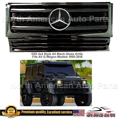 G-Class 4x4 W463 G-Wagon All Black Grille W/Chrome Star G55 G63 G550 G500 Foto 1 de 4