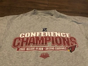 Arizona Cardinals NFC Conference Champs 2008 Medium Gray T Shirt - Picture 1 of 7