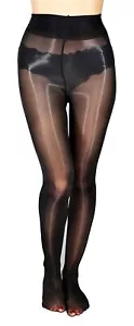Womens & Mens Pantyhose/Glossy Tights Black - Picture 1 of 6