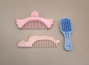 Enchanted Horses Doll Brush Lot (3) Pink Bird, Pink Bunny Rabbit, Blue Logo - Picture 1 of 1