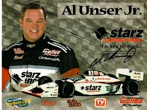 "Indianapolis 500 Legend" Al Unser Jr Hand Signed 10X8 Cardstock Biography - Picture 1 of 2