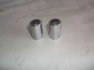 NEW LOT OF 2 PROTO J5216 Socket, 3/8 In Dr, 1/2 In, 12 Pt, Std (B90T) - Picture 1 of 4