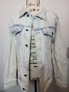 Original Use Womens Denim Jacket Acid Washed Blue Size XS - Picture 1 of 8