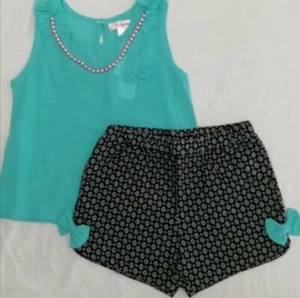 Girls Chiffon Shirt and Short Set - Picture 1 of 1