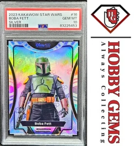 BOBA FETT PSA 10 2023 Kakawow Phantom Disney100 Star Wars Silver #16 C1 - Picture 1 of 2