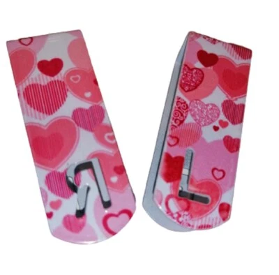 Radiography Clip Markers (AP/PA pair) in a Pink Hearts Design - Image 1 of 2
