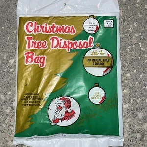 Vintage 1985 Christmas Tree Disposal Bag 90" x 144", Collectible - Picture 1 of 6