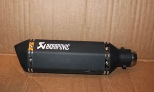 Universal Akrapovic Exhaust Quad Cut, Stainless Steel 36-51 mm Muffler -Black - Foto 1 di 6