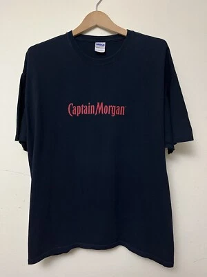 Vintage Captain Morgan Rum Tshirt Size XL Y2k Promo Shirt Center Spell out - Image 1 of 4