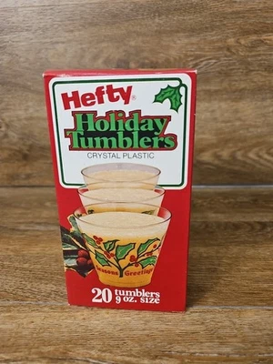 Vasos de vacaciones de plástico de cristal de 20 unidades vintage de los 80 Foto 1 de 4