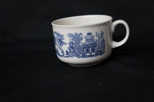 Churchill Blue Willow Breakfast Cup Mug 3" Tall - Picture 1 of 1
