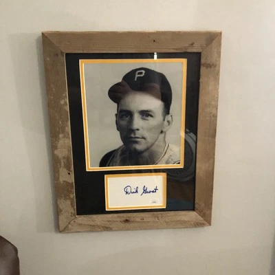 Dick Groat - SIGNED INDEX CARD AUTO WITH PHOTO - JSA COA - Image 1 of 4