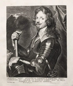 Tommaso Francesco Prince De Savoie-Carignan Prince Portrait Van Dyck - Picture 1 of 1
