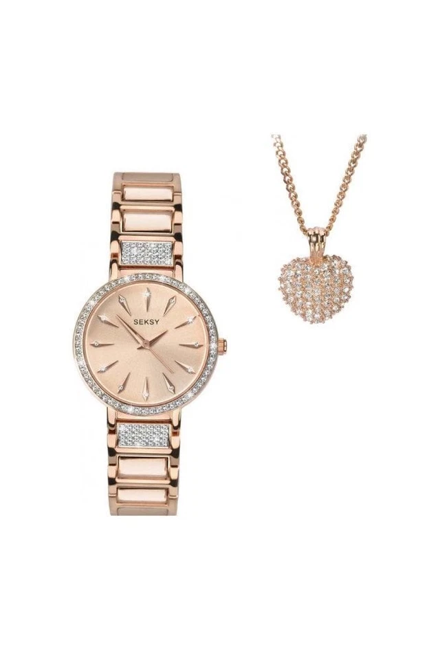 Seksy Ladies Watch and Necklace Gift Set 2739G - Image 1 of 1