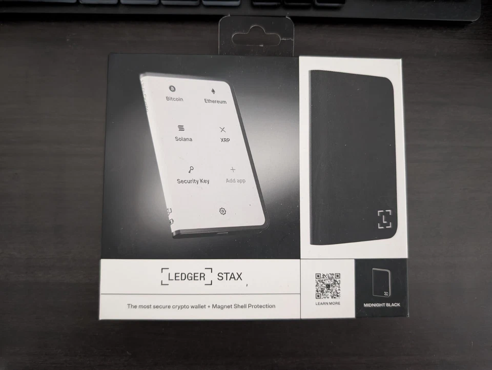 Ledger Stax Crypto Hardware Wallet w/ Folio Curved E Ink Touch Screen **