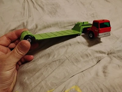 Vintage Matchbox Lesney Super Kings K-17 Ford Dyson Low Loader 1971 Missin Light - Image 1 of 4