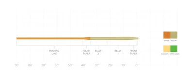 Scientific Anglers Mastery MPX WF4F línea ámbar/sauce mosca - superior Foto 1 de 2