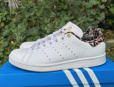 Adidas Stan Smith Cloud Wonder White Leopard Women’s Sneakers Shoes Size 8.5 - Image 1 of 4