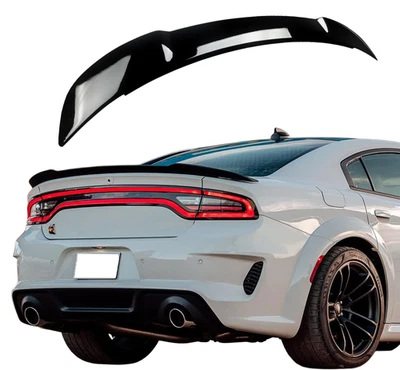 Gloss Black SRT Style Rear Trunk Spoiler Wing Lip Fit 2011-2023 Dodge Charger - Image 1 of 4