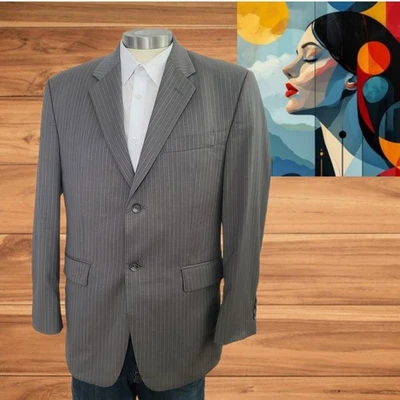 Calvin Klein Blazer Men Gray Jacket Sport Coat  Business  Sz  38 - Image 1 of 4