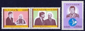 ECUADOR 1967 KENNEDY, DE GAULLE, POPE mnh ** - Picture 1 of 1