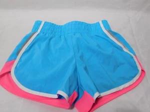 Athletic Girl's Youth Girls Running Shorts blue size Medium lined - Picture 1 of 12