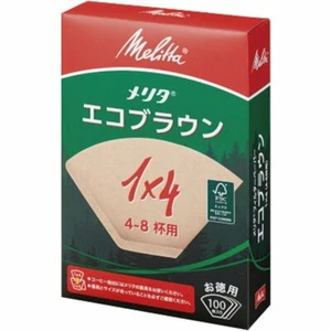 Melitta Coffee Paper Filter for 4-8Cups EcoBrown 100sheets@box Made in Germany - Picture 1 of 5