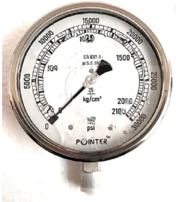 6' 150MM Dial High Pressure Gauge Dual Scale 2100 KG 30000 PSI 1/2" BSP - Image 1 of 3