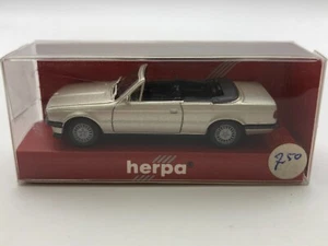 HERPA 030595 BMW E30 325i CABRIOLET -SILVER H0 1:87-GOOD IN BOX - 362 - Picture 1 of 5