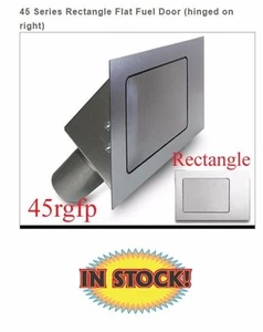 Hagan 45RGFP - Rectangle 45 Degree Fuel Filler Door - Flat Face Pass Side - Picture 1 of 3