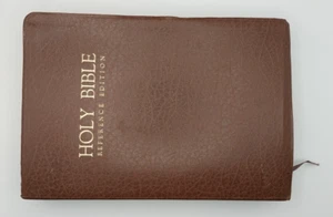 Holy Bible KJV Giant Print Reference Edition Nelson 556BR Genuine Leather 1976 - Picture 1 of 10