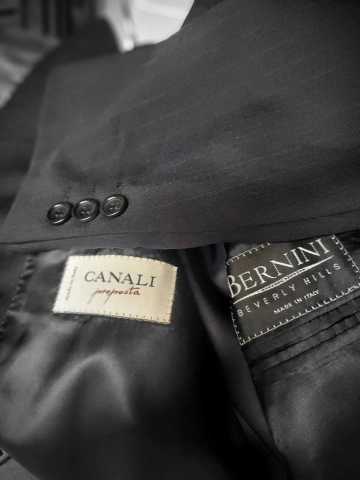 Canali Mens Wool 3 Btn Sport Jacket Blazer Italy Sz 44 L MINT - Image 1 of 4