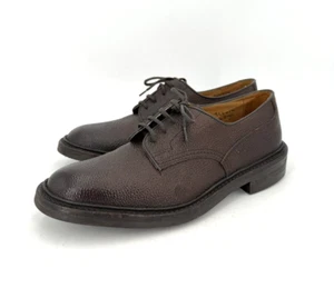 USADO 3x | $640 TRICKERS WOODSTOCK UK 8.5 9.5 D CUERO GRANO ESCOCÉS DERBY MARRÓN - Imagen 1 de 19