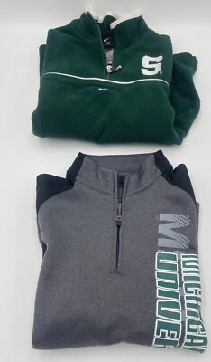 Lot of 2 Boys Sweatshirt Fleece MSU Youth SIZE M - Image 1 of 4