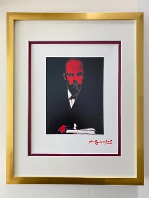 ANDY WARHOL + RARO 1984 FIRMADO + LENIN + IMPRESIÓN ENMARAÑADA 11X14 Foto 1 de 3