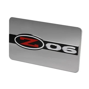 Placa de escape Corvette 2001-2004 acero inoxidable pulido logotipo Z06 - Imagen 1 de 2