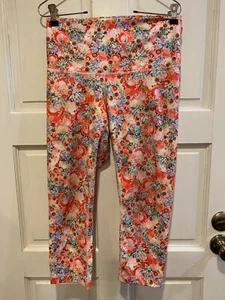 Lululemon Wunder Under High Rise Leggings Cropped Floral Print Flower Rare - Picture 1 of 7