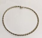 Sterling Silver 925Braided Necklace Signed Milor Italy 17"-25 Grams Diamond Cut
