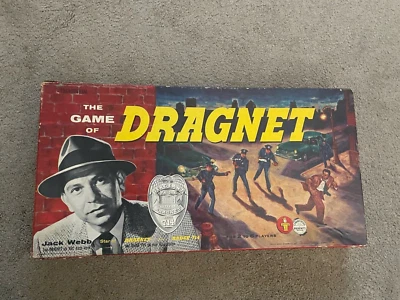 VTG The Game of Dragnet TV Series Jack Webb Board Game Transogram - Image 1 of 2